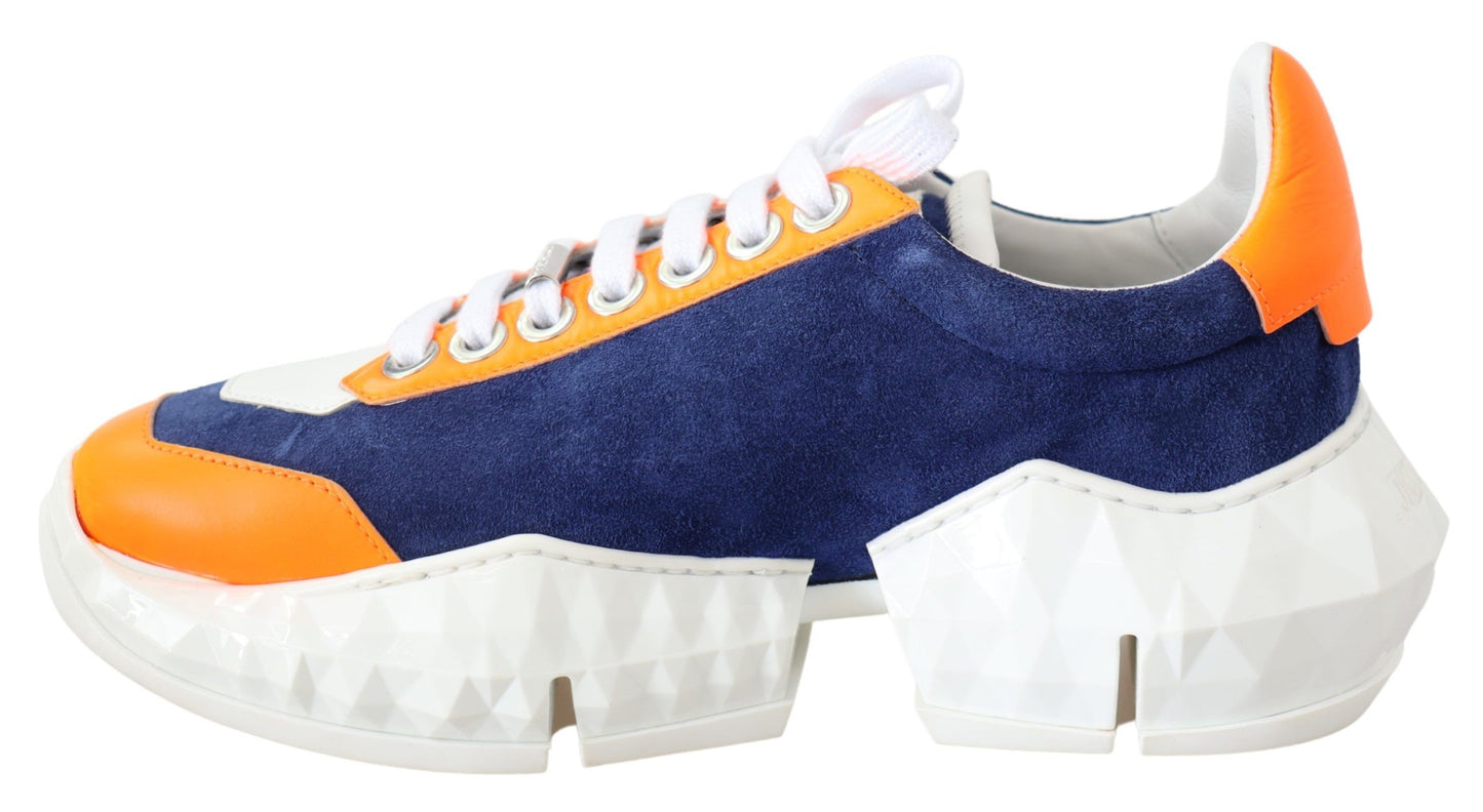 Jimmy Choo Electric Elegance Leather Mix Sneakers - Walk-In Closet