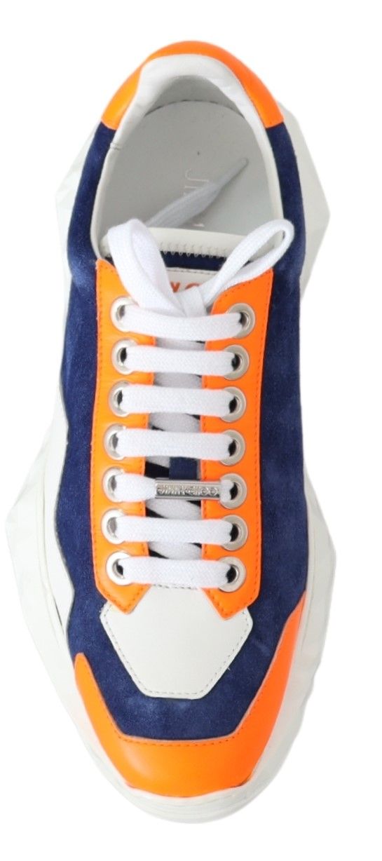 Jimmy Choo Electric Elegance Leather Mix Sneakers - Walk-In Closet