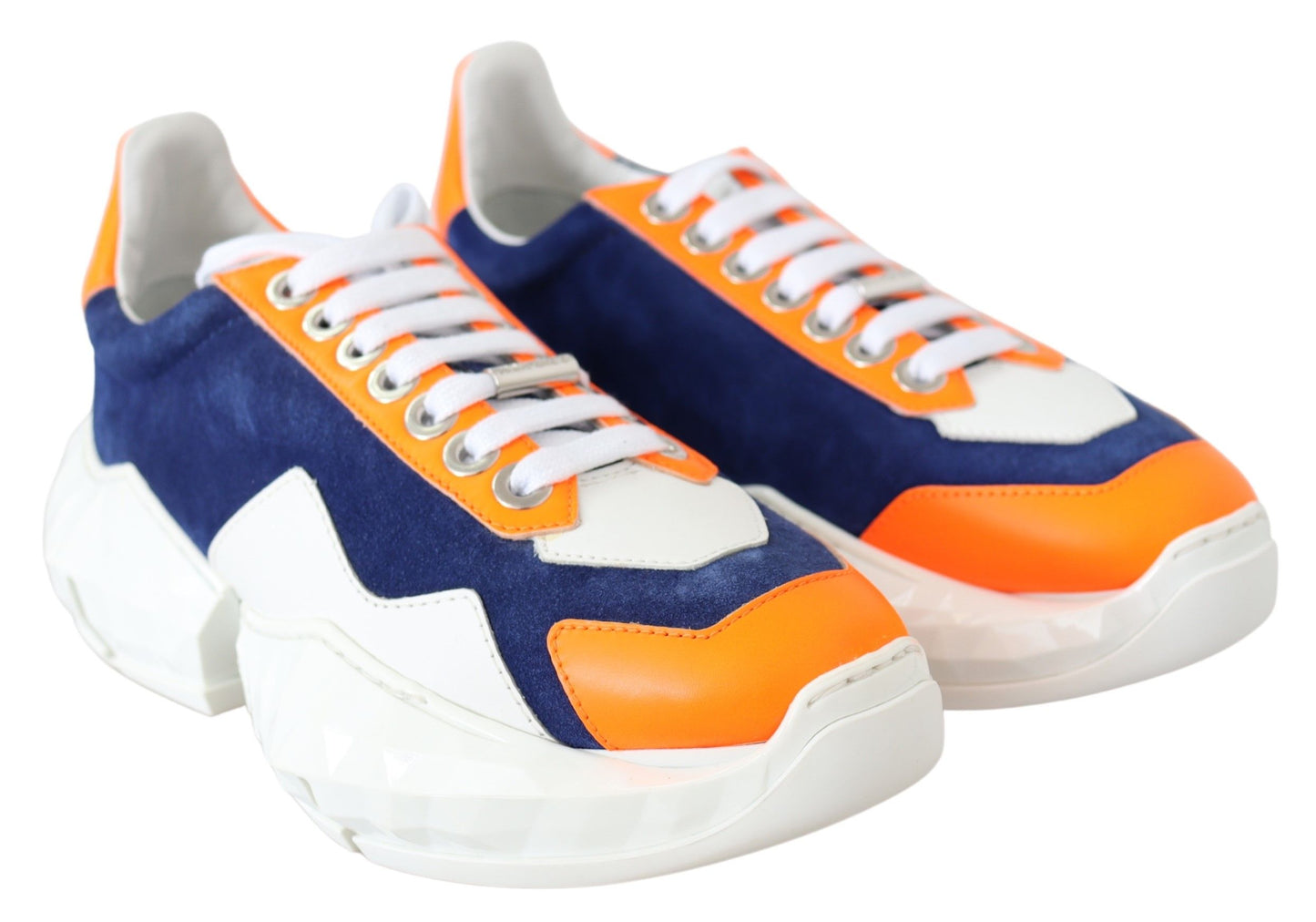 Jimmy Choo Electric Elegance Leather Mix Sneakers - Walk-In Closet