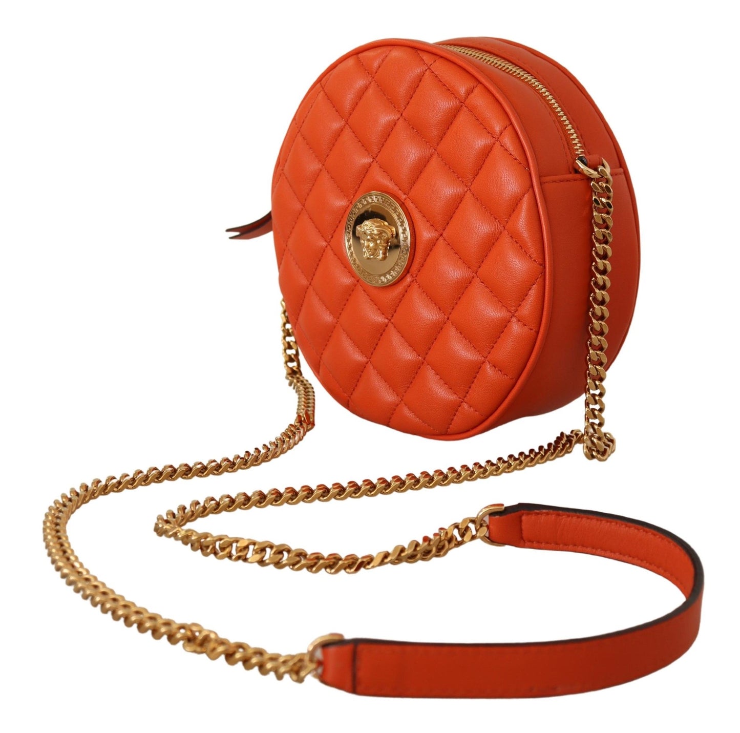 Versace Elegant Round Nappa Leather Crossbody Bag - Walk-In Closet