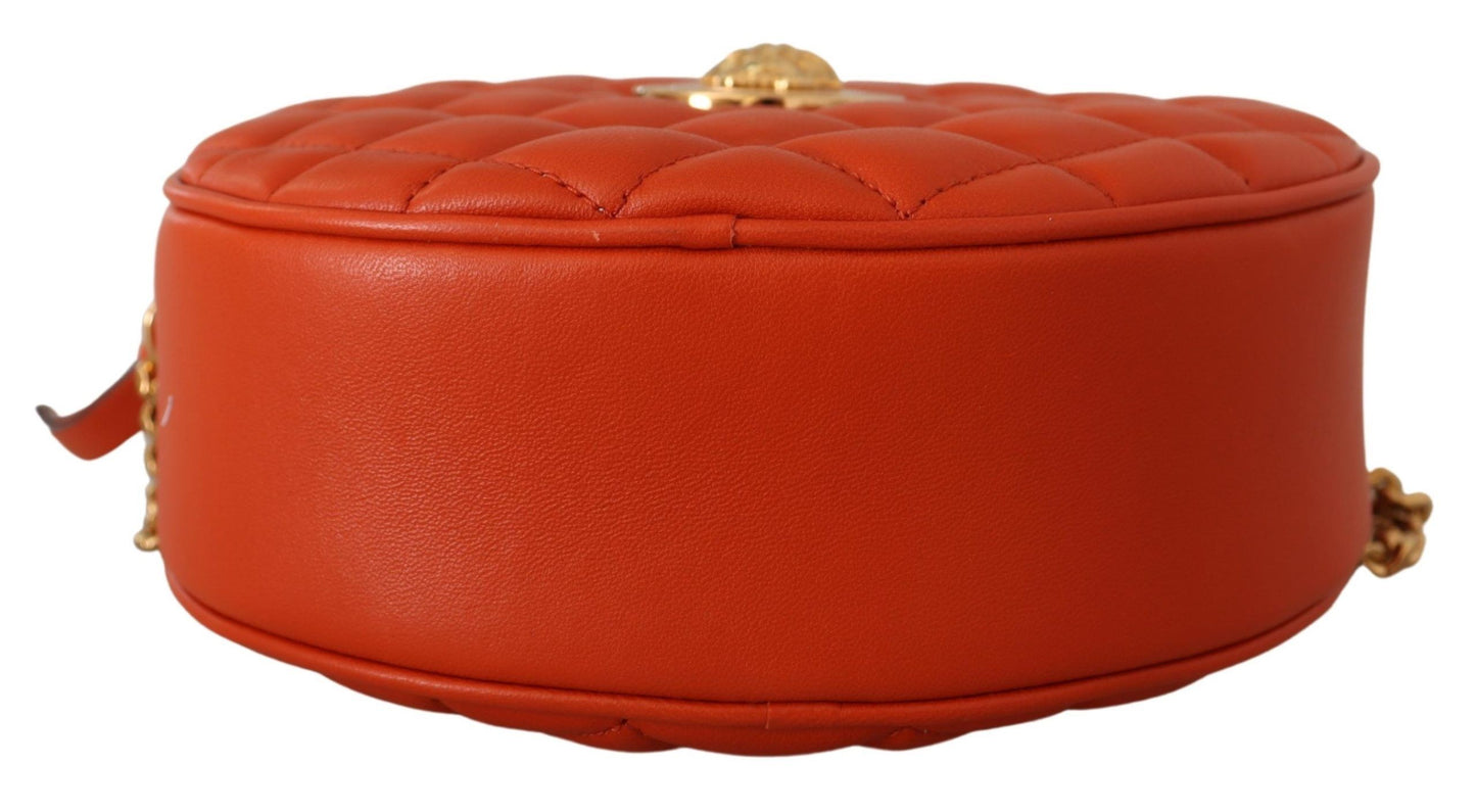 Versace Elegant Round Nappa Leather Crossbody Bag - Walk-In Closet