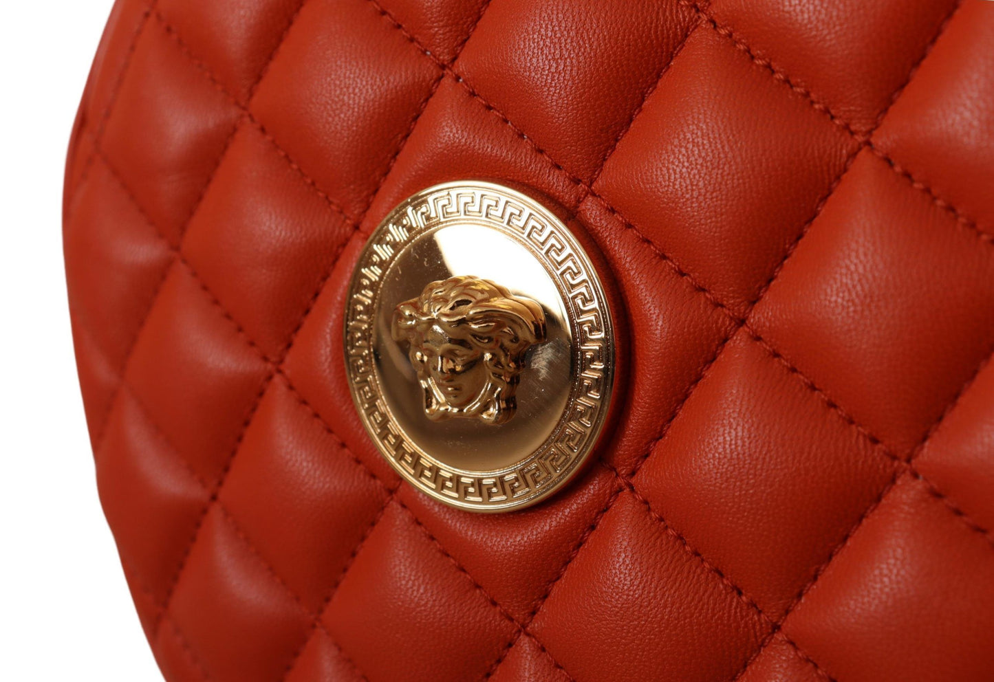 Versace Elegant Round Nappa Leather Crossbody Bag - Walk-In Closet