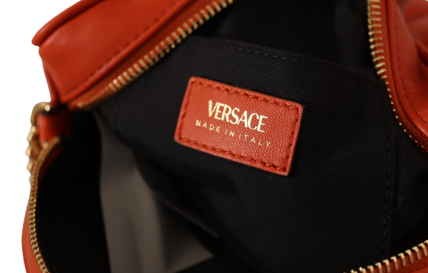 Versace Elegant Round Nappa Leather Crossbody Bag - Walk-In Closet
