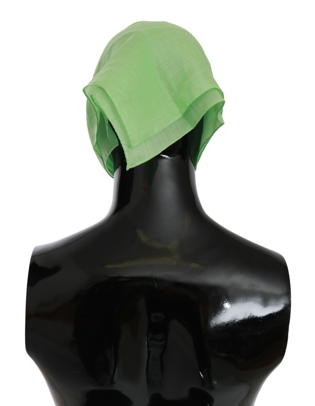 Versace Apple Green Linen Square Foulard Head Wrap Scarf - Walk-In Closet