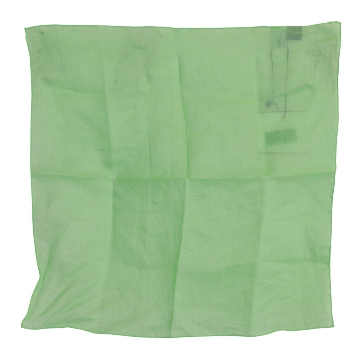 Versace Apple Green Linen Square Foulard Head Wrap Scarf - Walk-In Closet