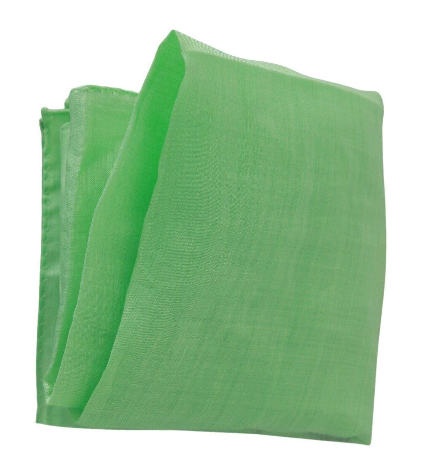 Versace Apple Green Linen Square Foulard Head Wrap Scarf - Walk-In Closet