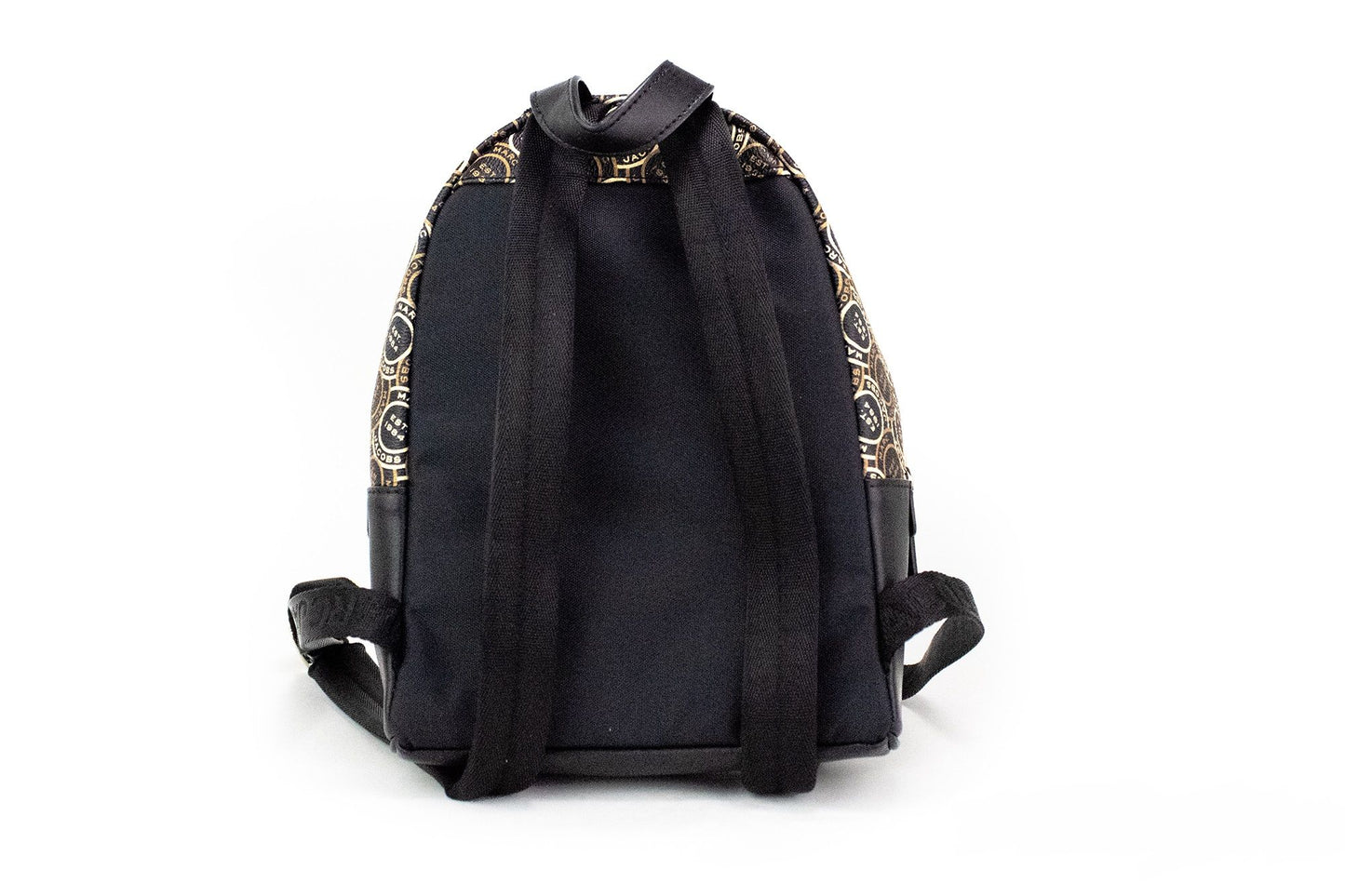 Marc Jacobs Signet Mini Black Logo Printed Leather Shoulder Backpack Bookbag - Walk-In Closet