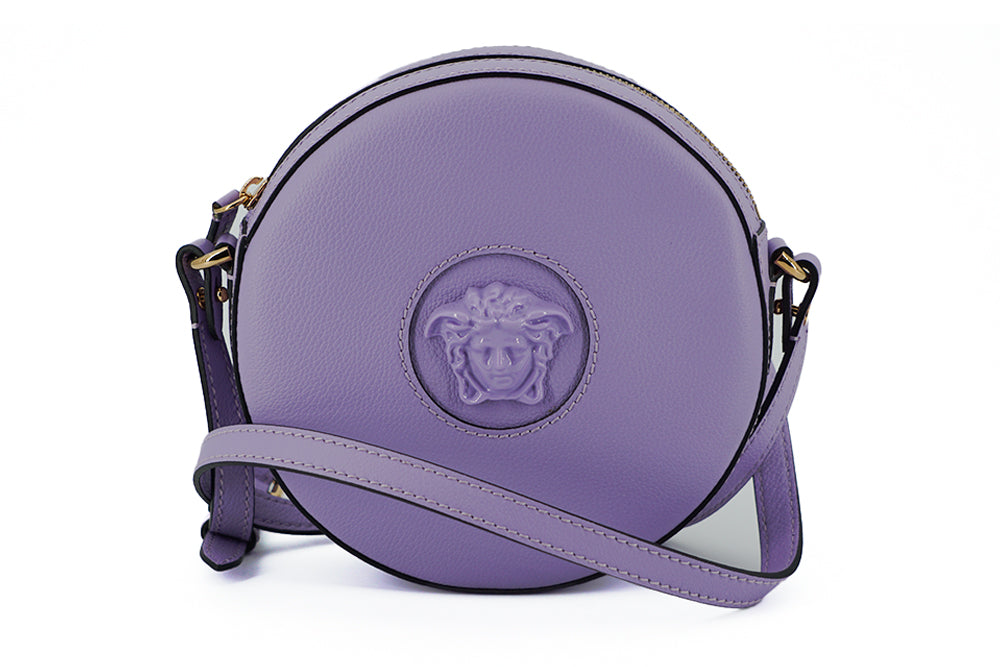 Versace Elegant Purple Round Shoulder Bag - Walk-In Closet