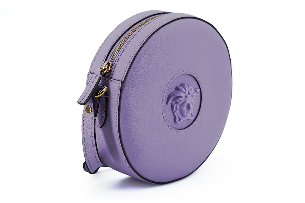 Versace Elegant Purple Round Shoulder Bag - Walk-In Closet