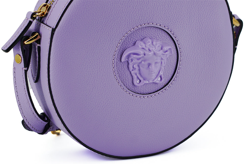 Versace Elegant Purple Round Shoulder Bag - Walk-In Closet