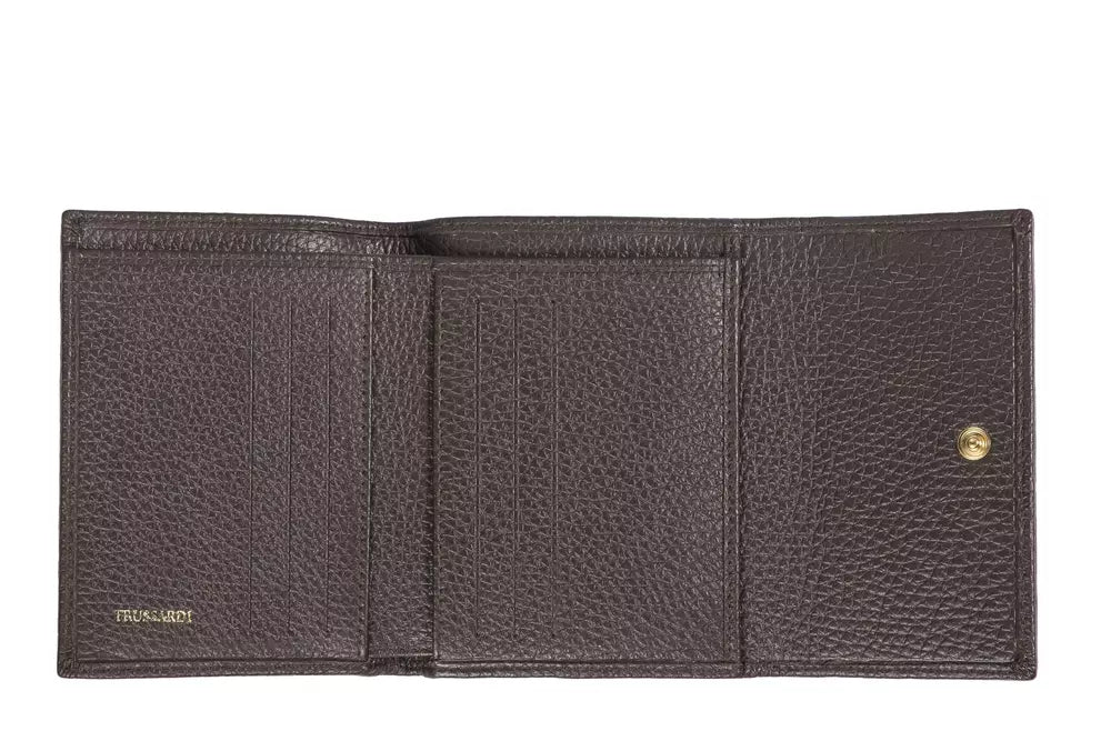 Trussardi Brown Leather Women Wallet - Walk-In Closet