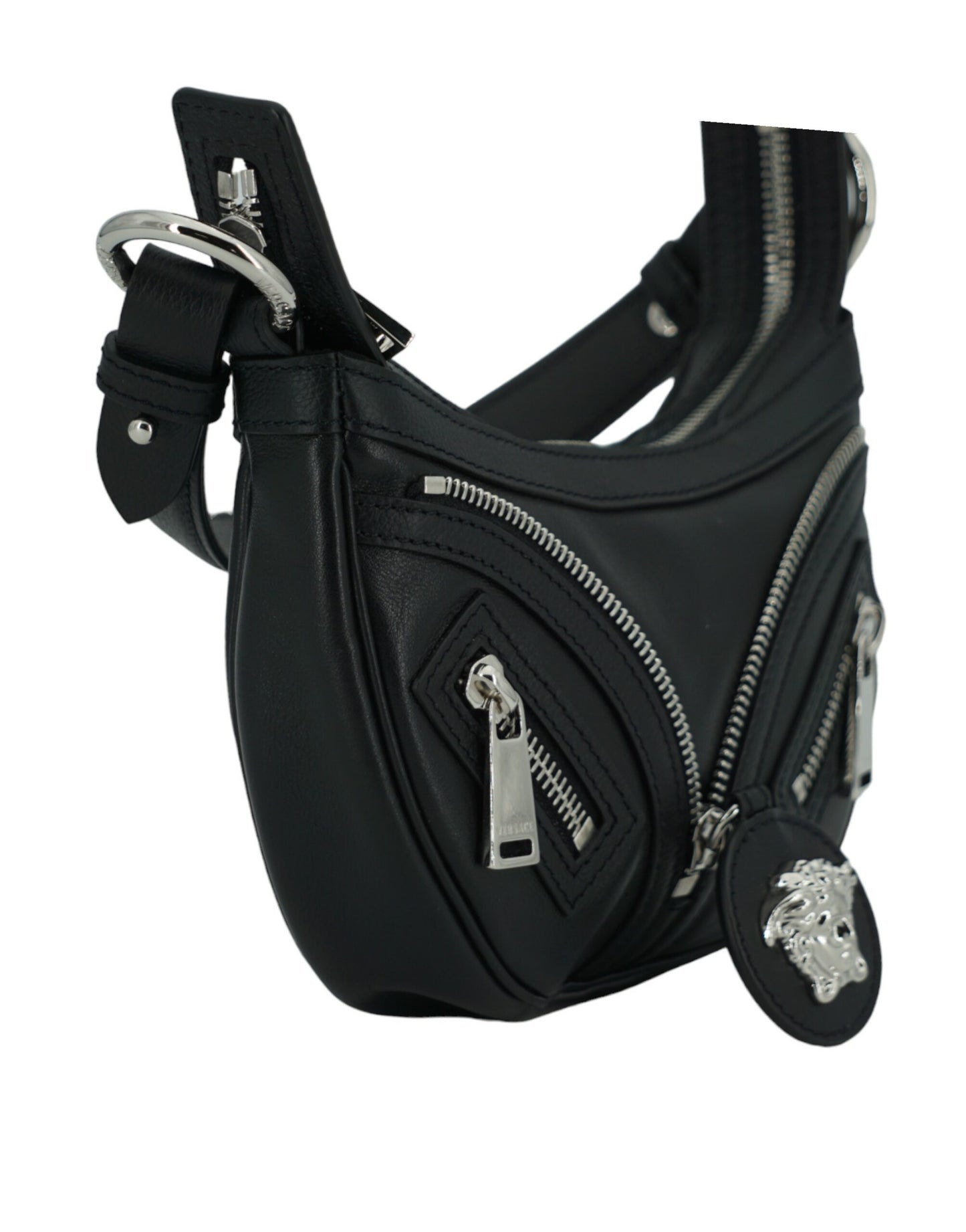 Versace Elegant Black Mini Hobo Shoulder Bag - Walk-In Closet