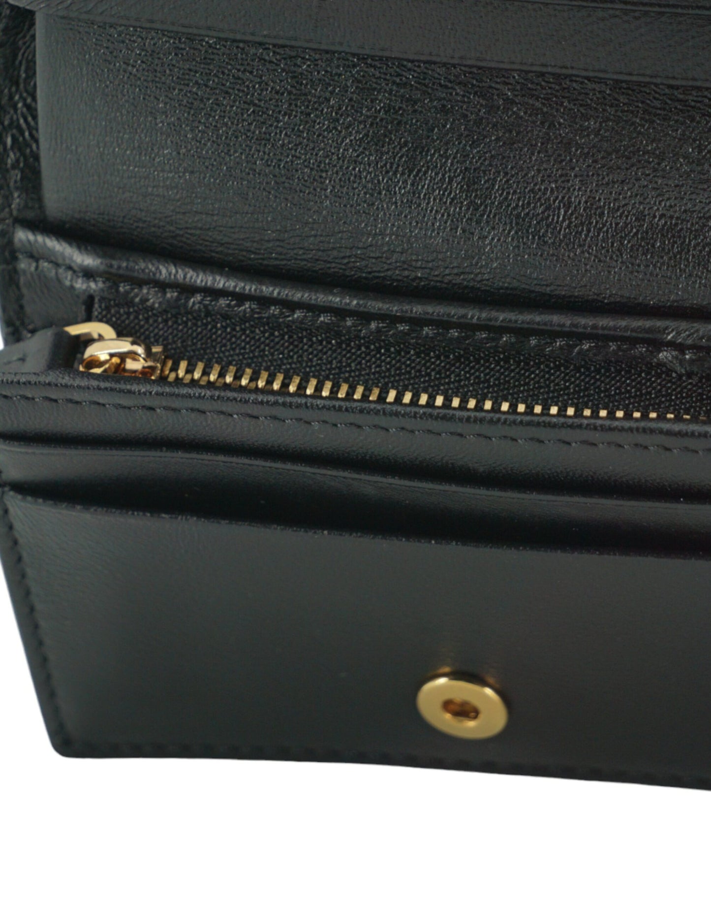 Versace Elegant Compact Leather Wallet in Brown - Walk-In Closet
