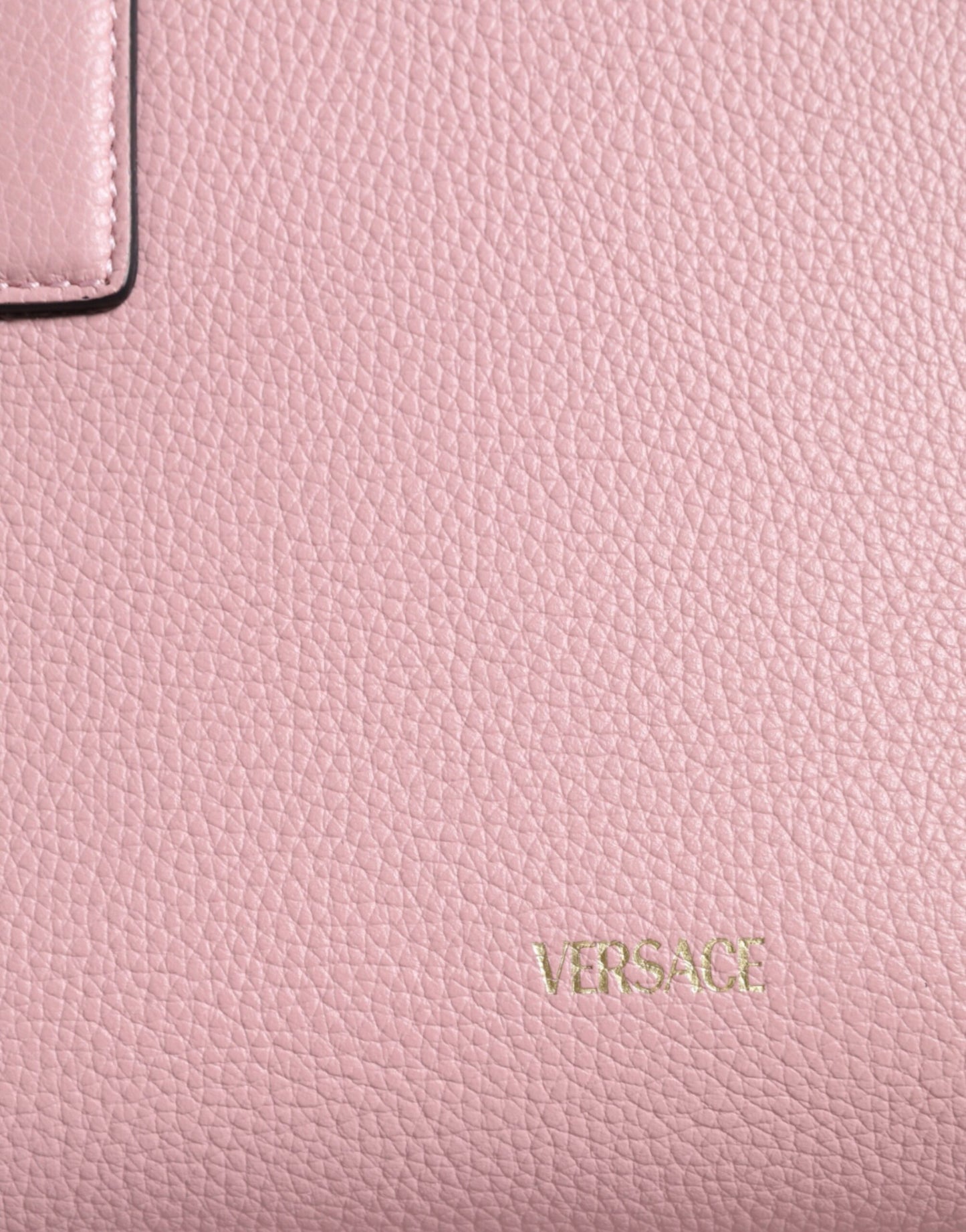 Versace Pink Small Top Handle Grainy Calf Leather Crossbody Bag - Walk-In Closet