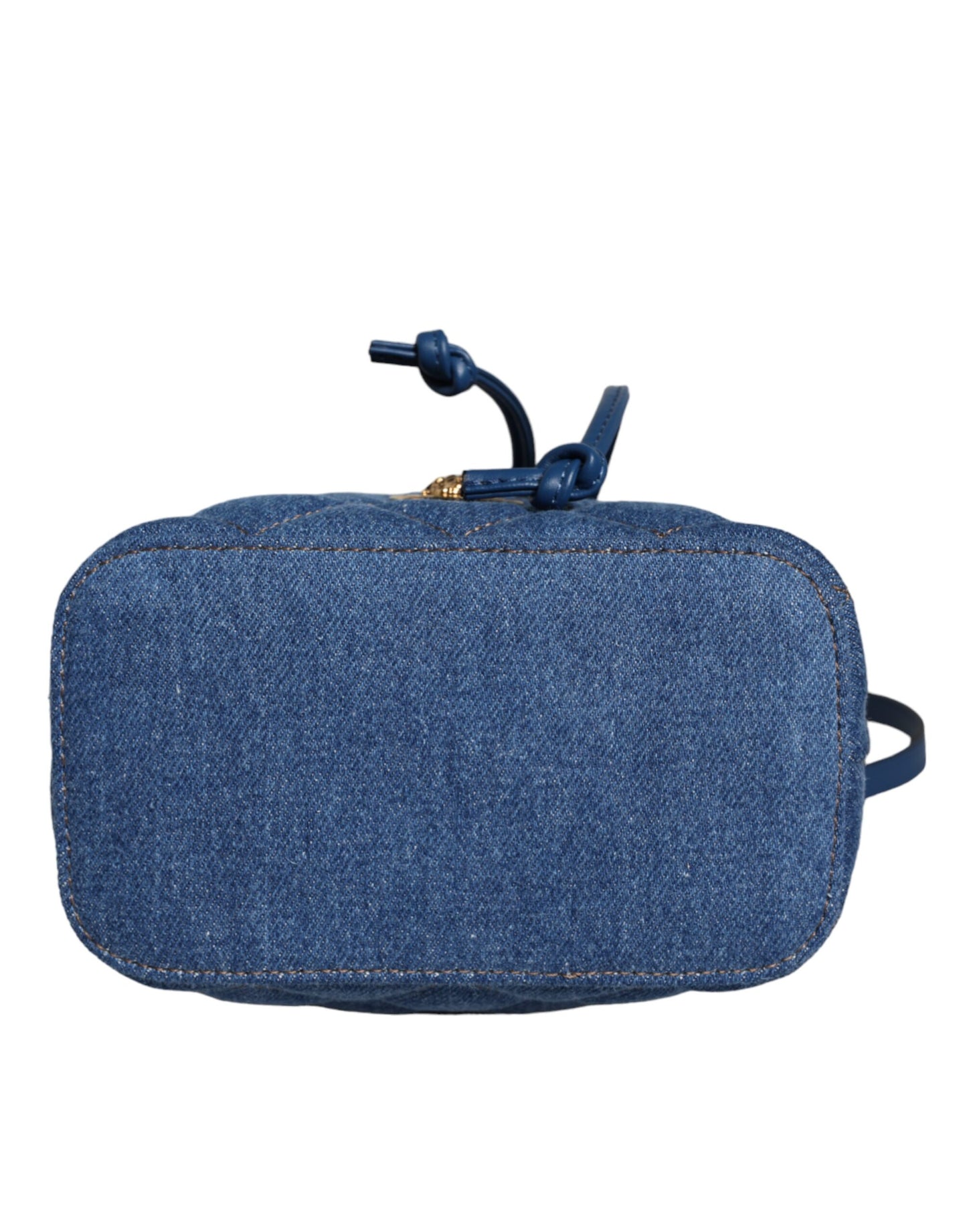 Versace Blue Quilted Denim Leather Crossbody Shoulder Bag - Walk-In Closet