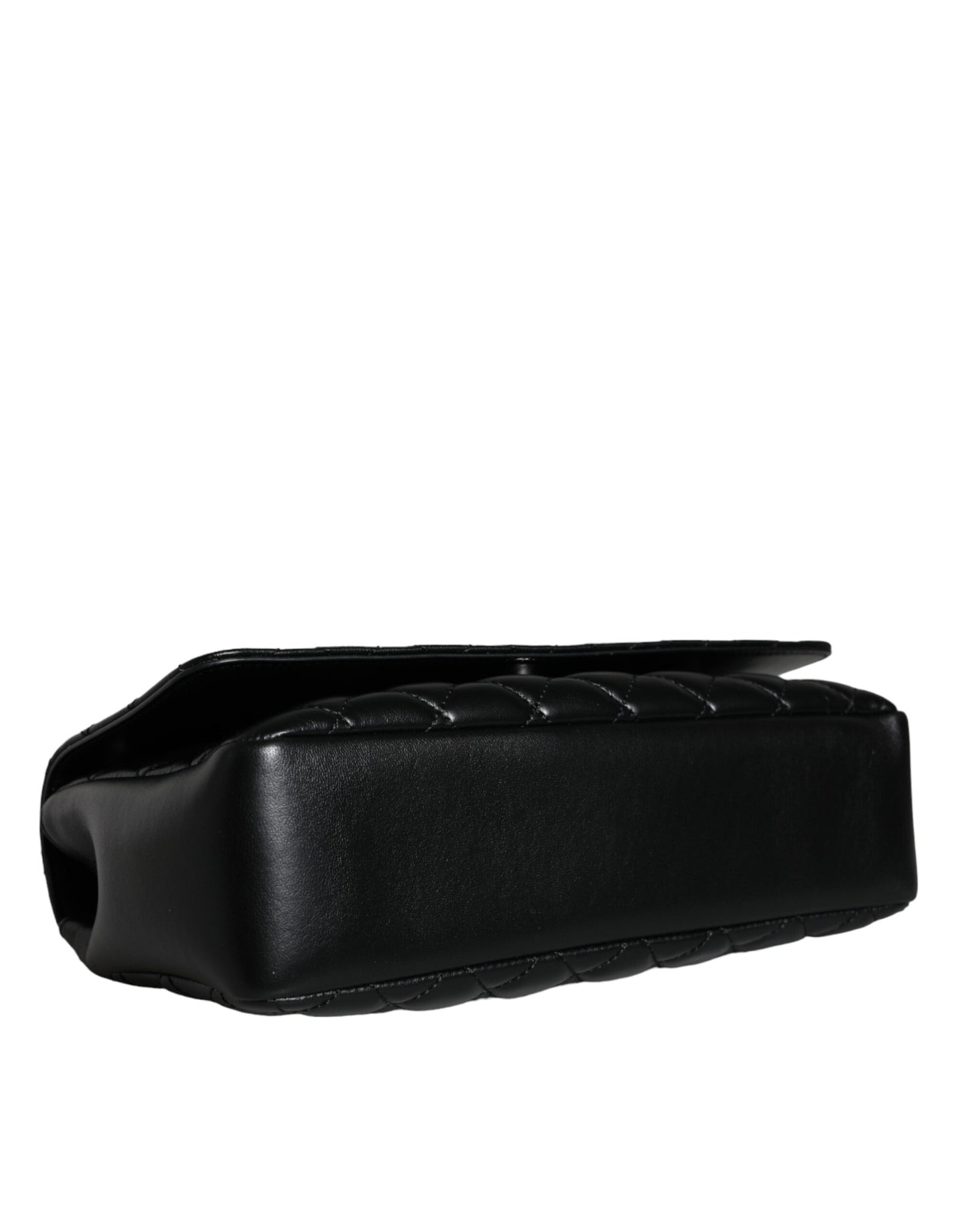 Versace Black Quilted Lambskin Leather Crossbody Shoulder Bag - Walk-In Closet