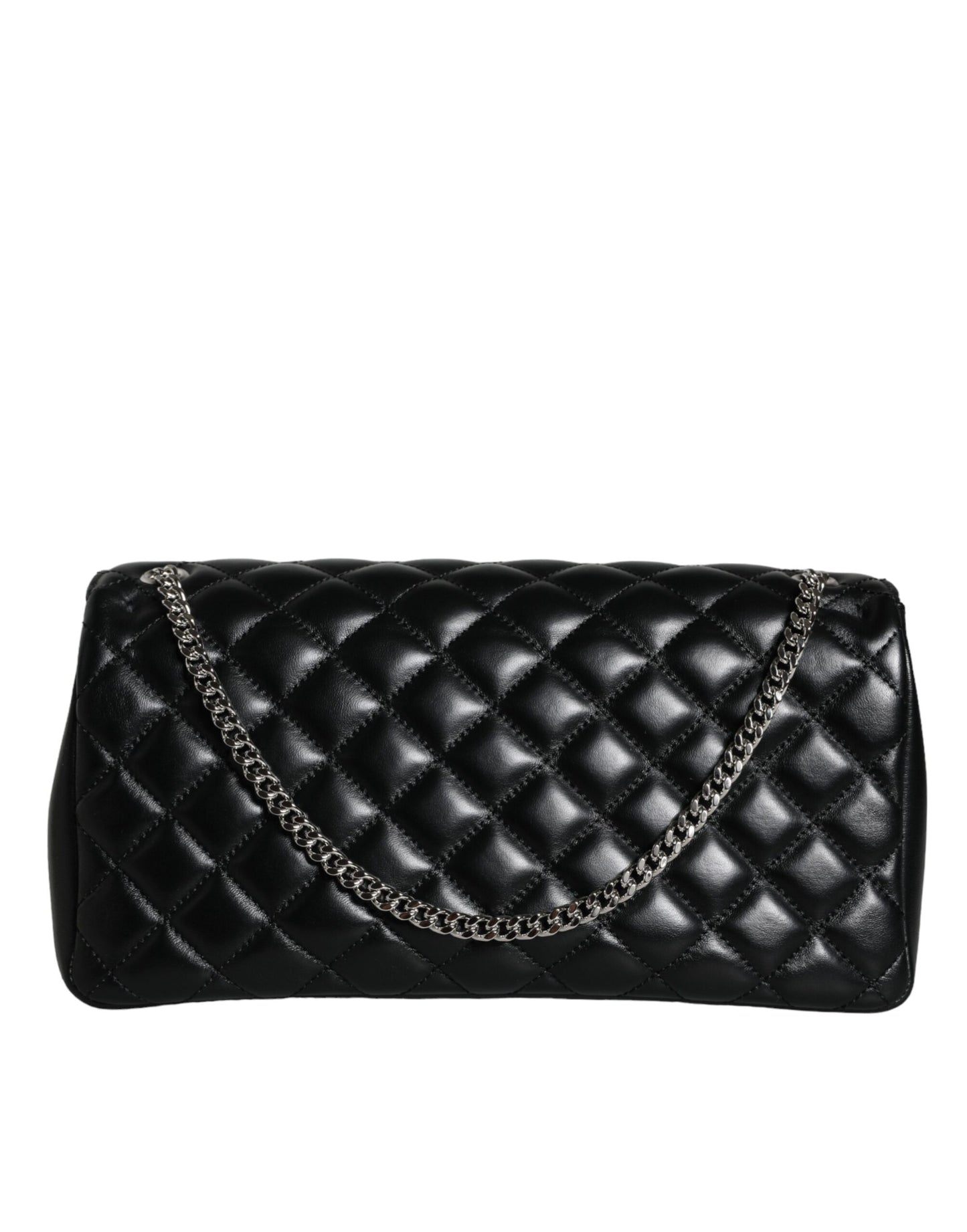 Versace Black Quilted Lambskin Leather Crossbody Shoulder Bag - Walk-In Closet