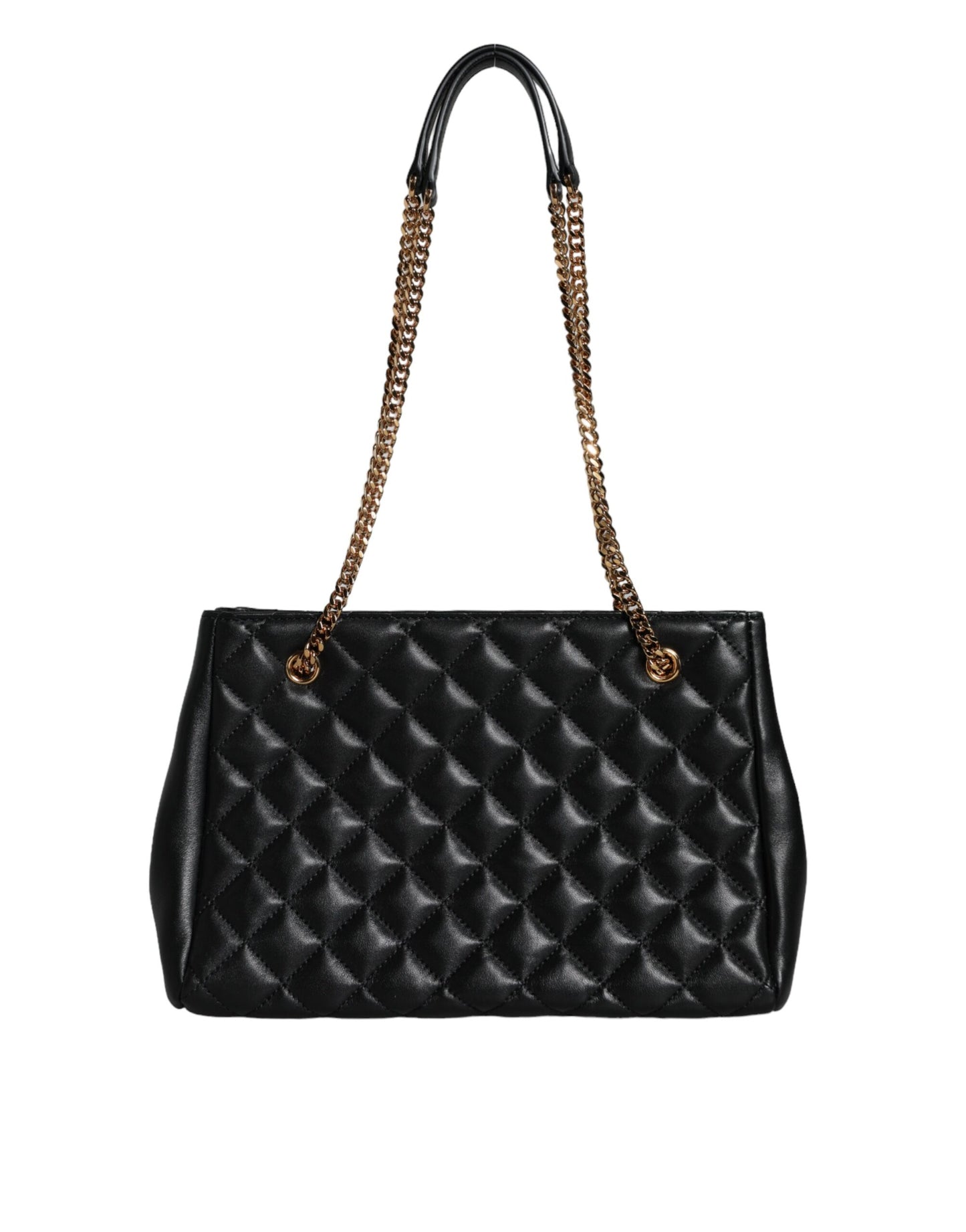 Versace Black Quilted Nappa Leather Shoulder Chain Strap Bag - Walk-In Closet