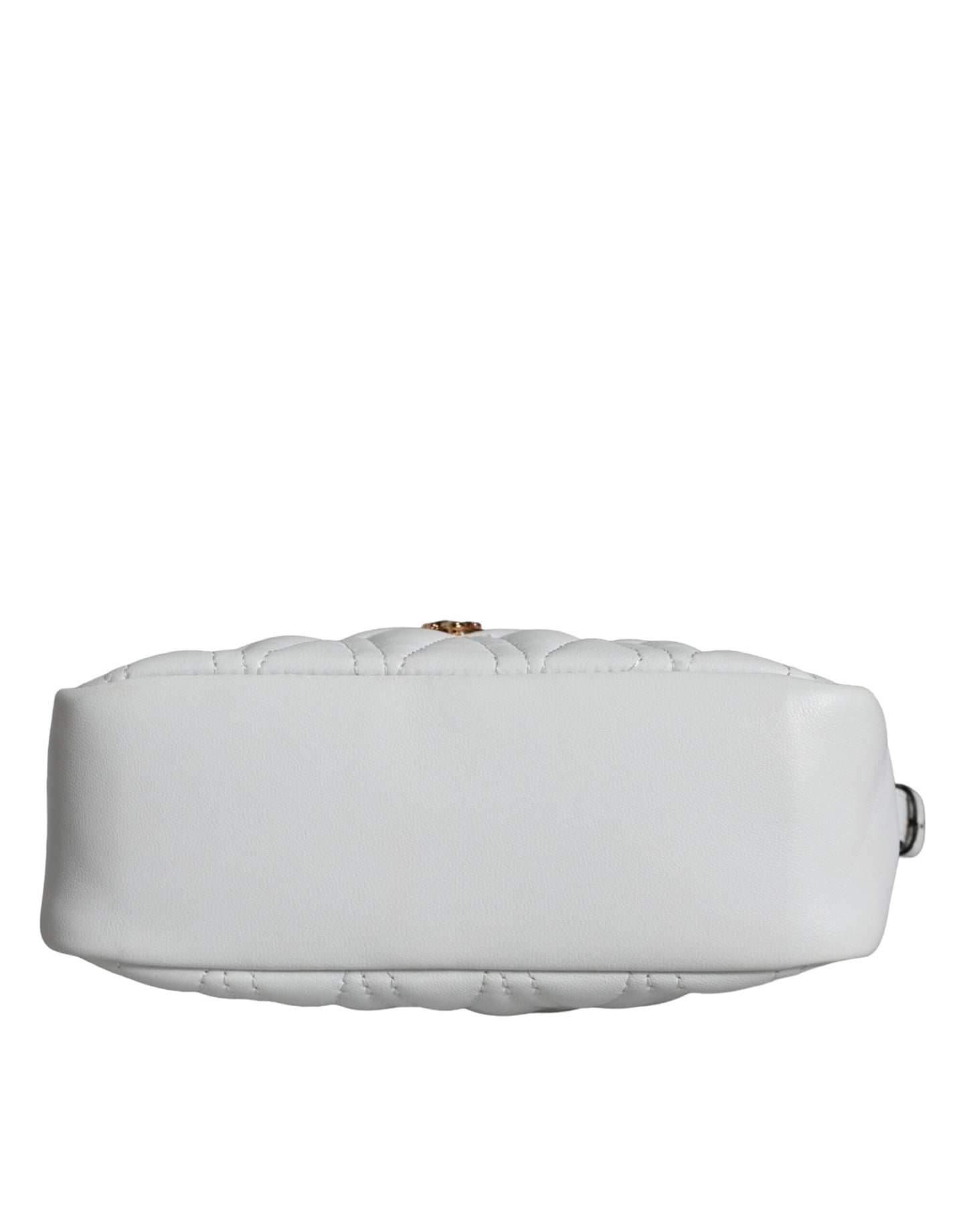 Versace White Quilted Nappa Leather Crossbody Shoulder Bag - Walk-In Closet