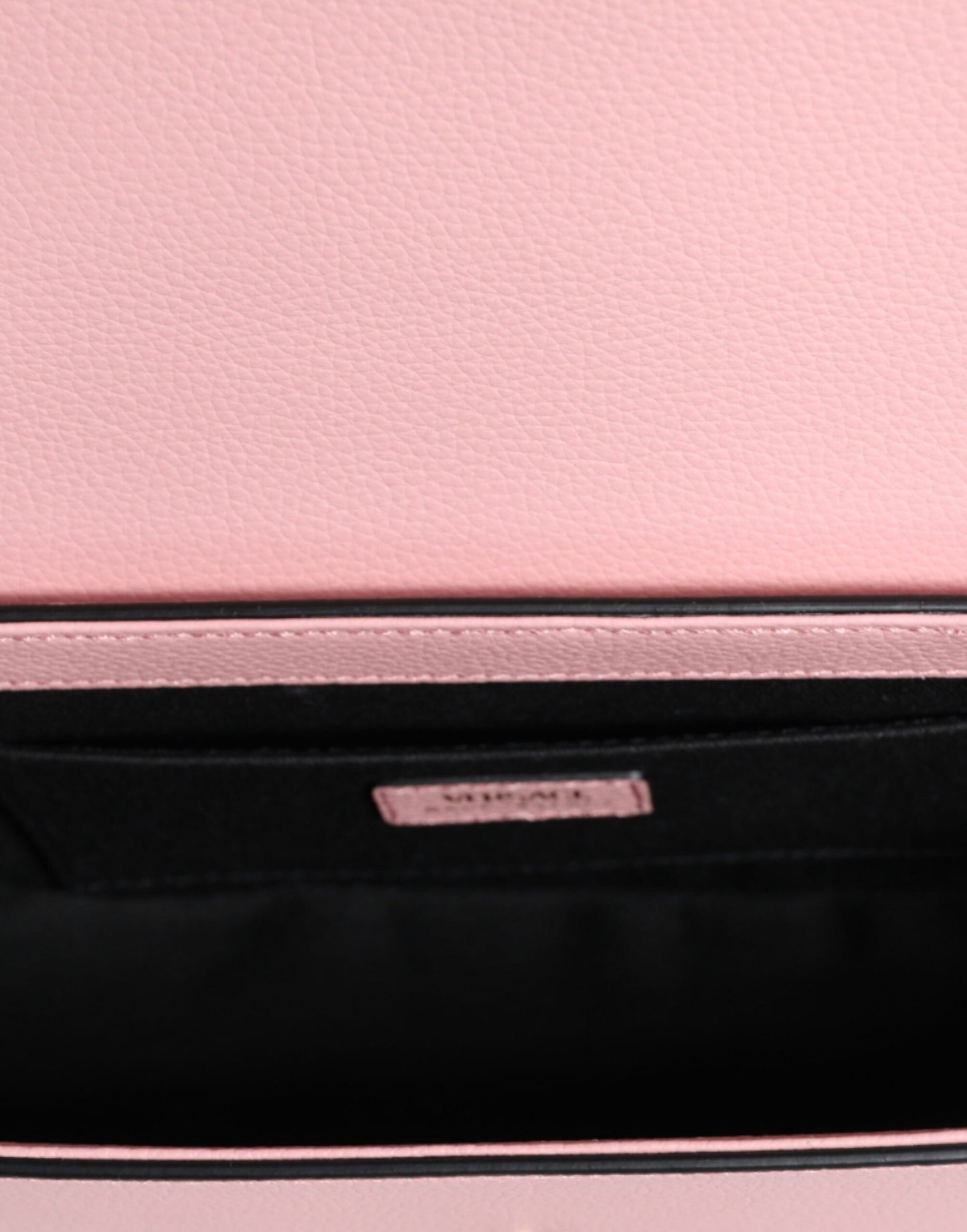 Versace Pink Grainy Calf Leather Logo Crossbody Shoulder Bag - Walk-In Closet
