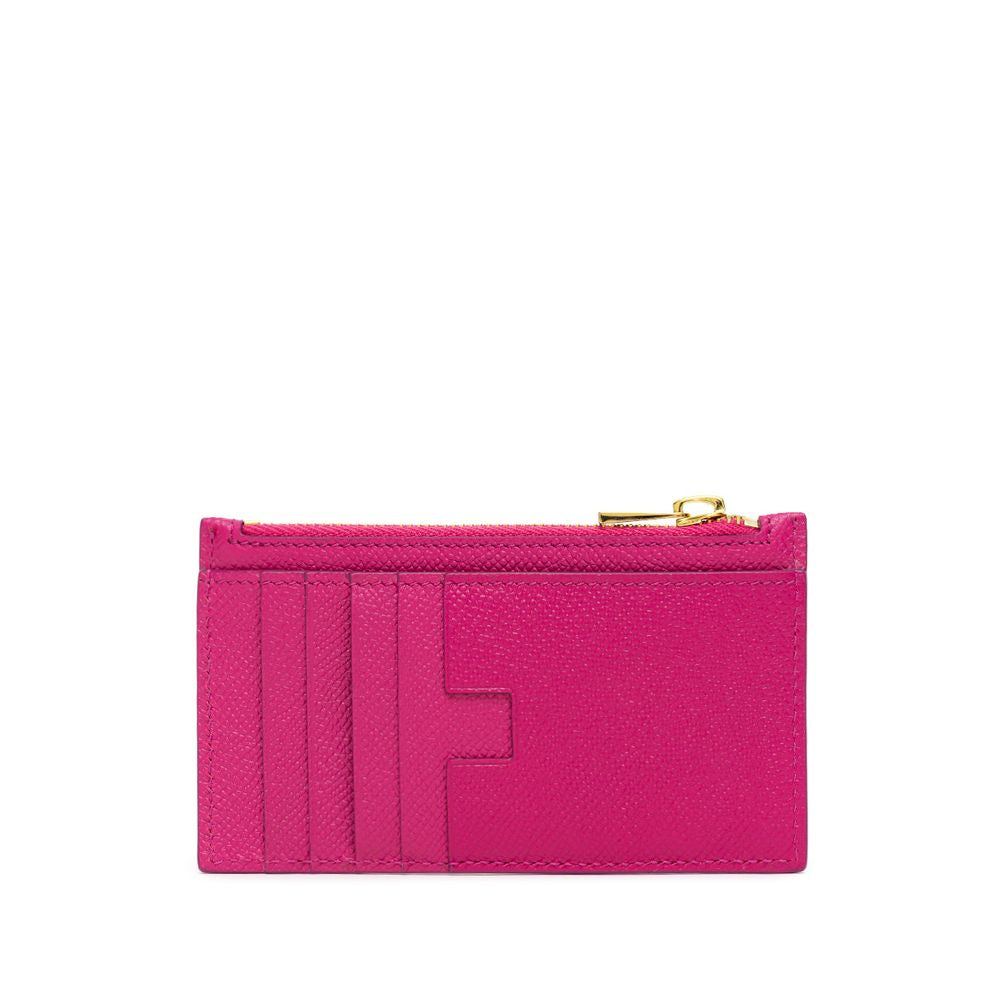Tom Ford Fuchsia Leather Cardholder - Walk-In Closet