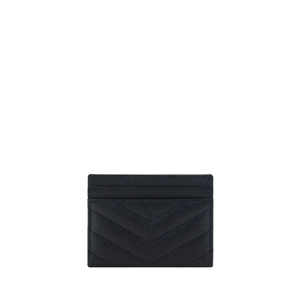 Saint Laurent Black Leather Card Holder - Walk-In Closet