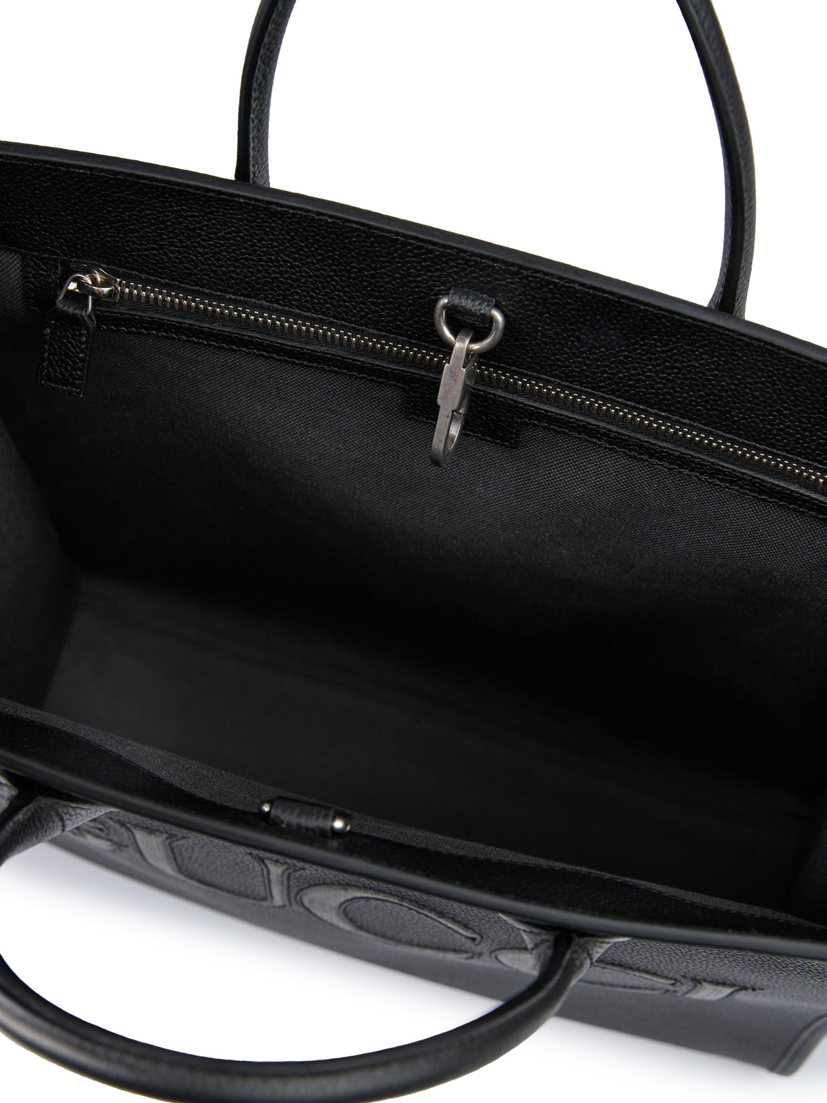 Gucci Black Leather Logo Medium Tote Bag - Walk-In Closet