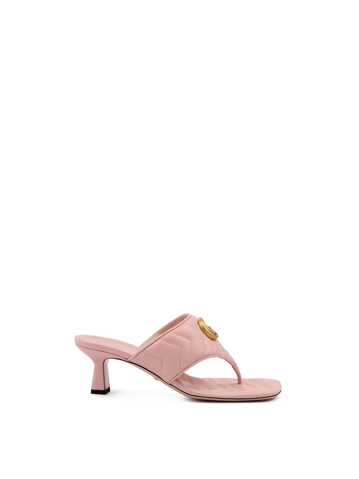 Gucci Mystic Pink Nappa Charlotte Leather Sandals - Walk-In Closet