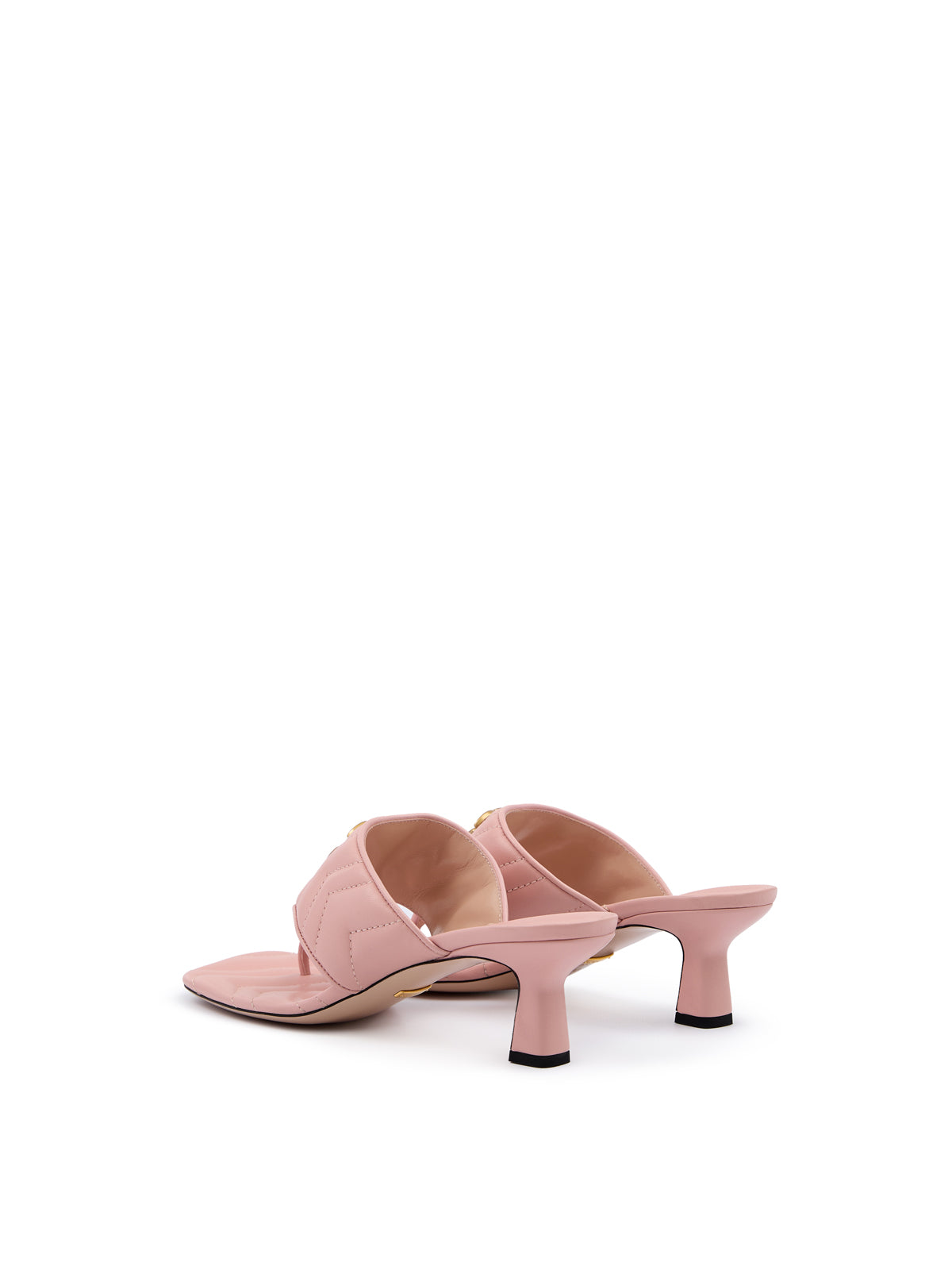 Gucci Mystic Pink Nappa Charlotte Leather Sandals - Walk-In Closet