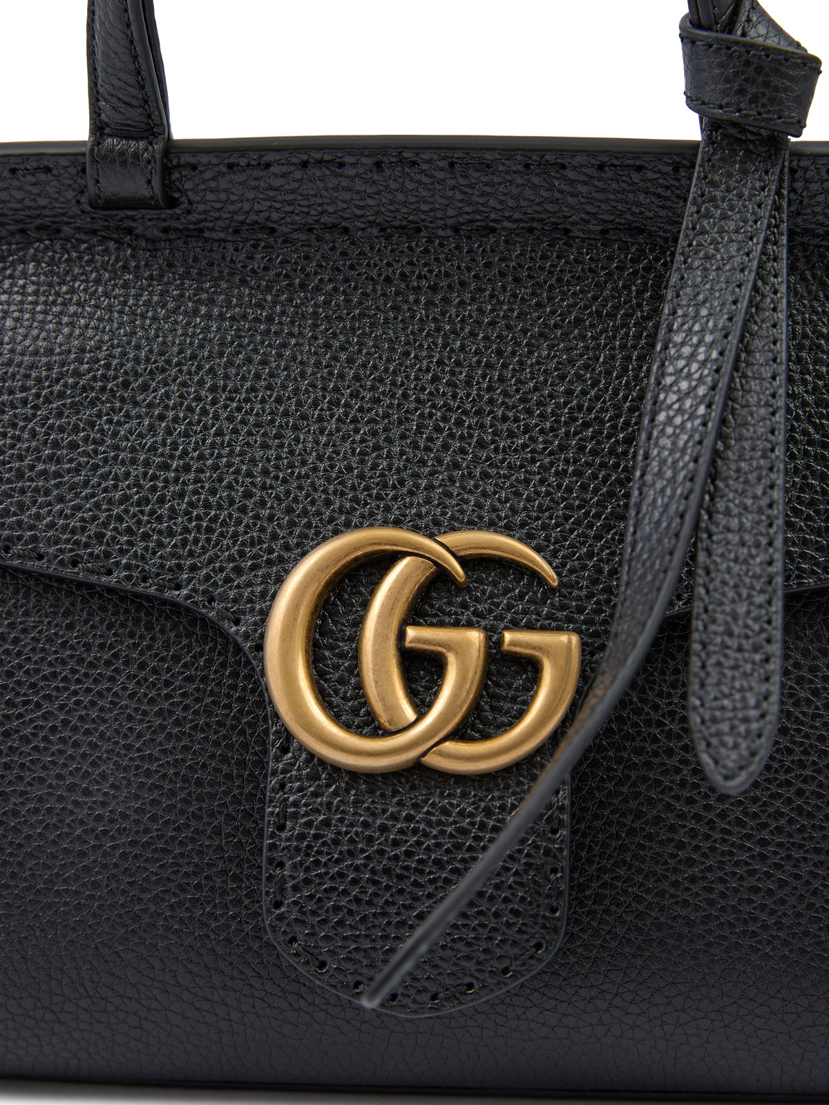 Gucci Black Leather GG Marmont Handbag - Walk-In Closet