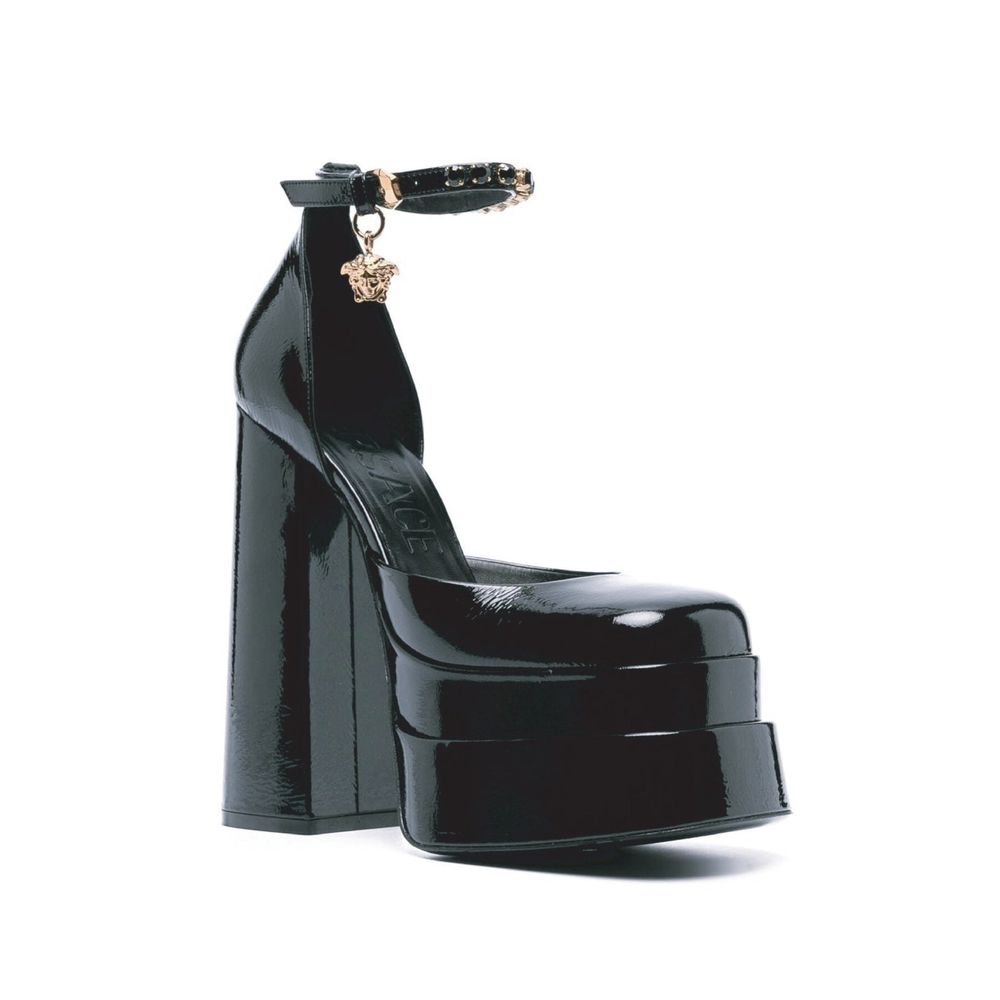 Versace Leather Platform Sandals - Walk-In Closet