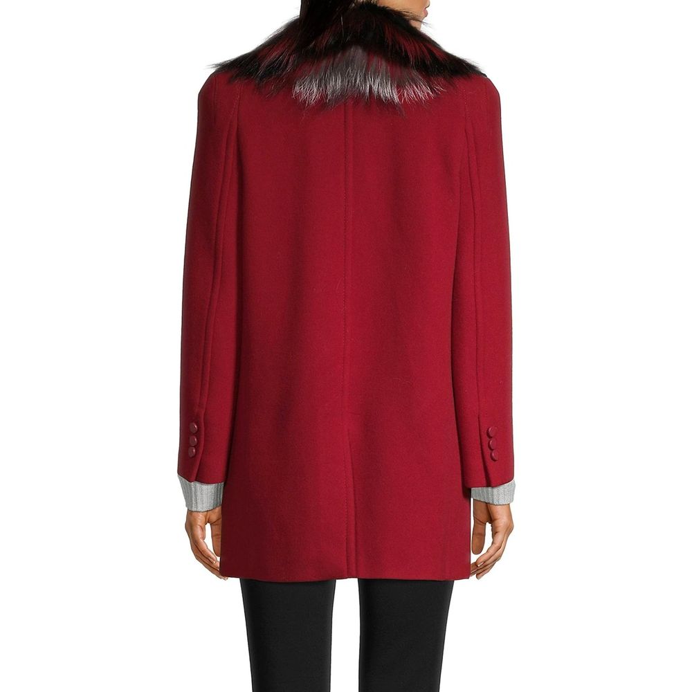 Fur Collar Wool Coat - Walk-In Closet
