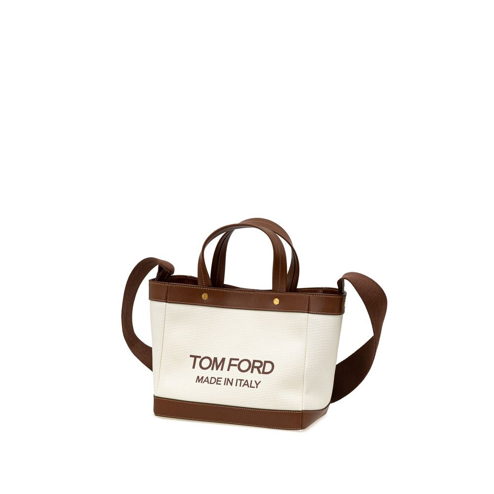 Tom Ford Beige Cotton Tote Bag - Walk-In Closet