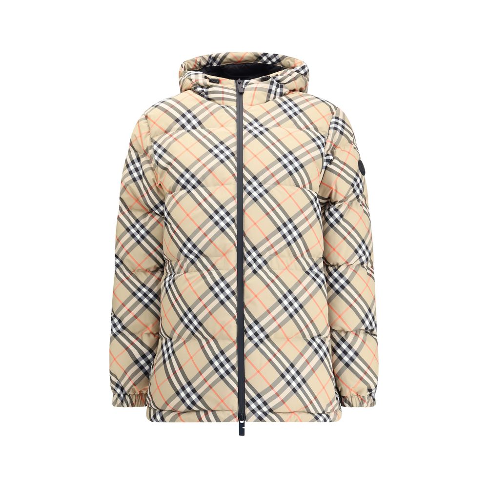 Burberry Hooded Check Down Jacket - Walk-In Closet