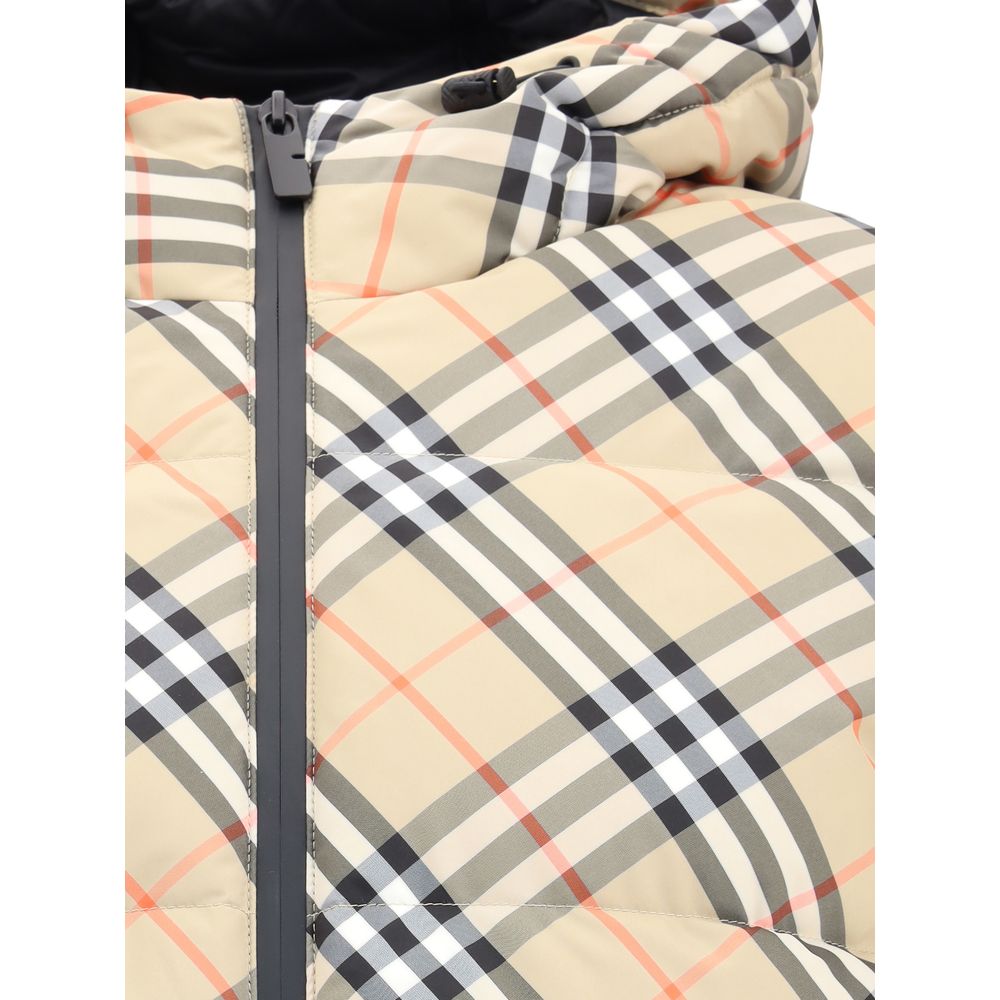 Burberry Hooded Check Down Jacket - Walk-In Closet