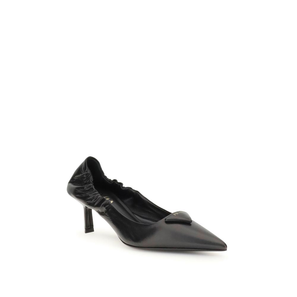 Prada Leather logo Pumps - Walk-In Closet