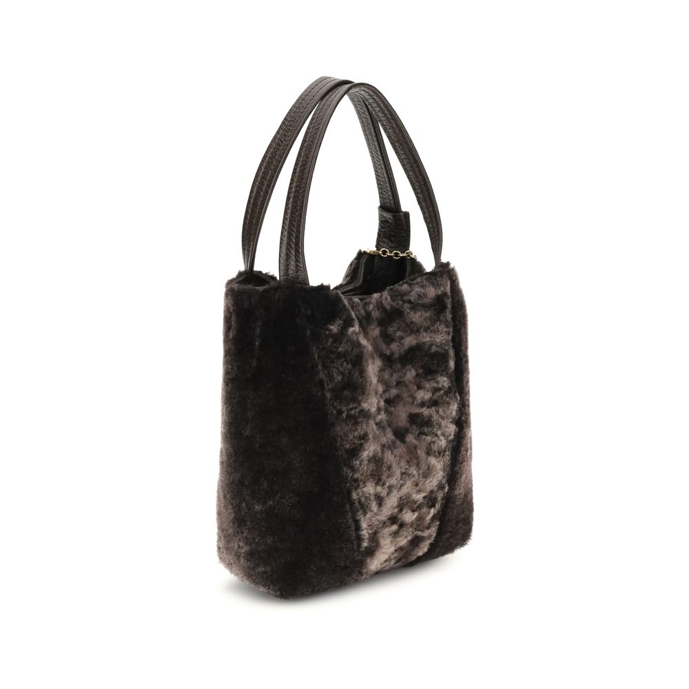 Chloé Shearling Spin Tote Bag - Walk-In Closet