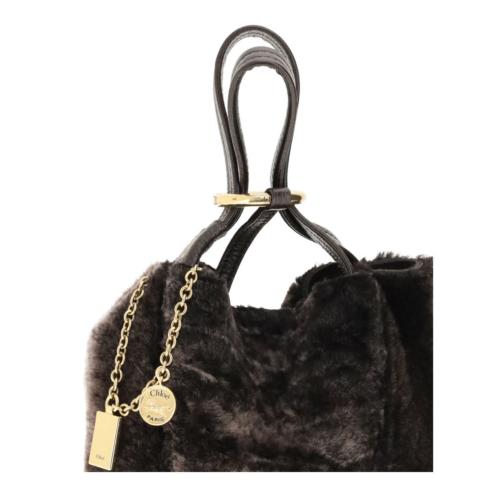 Chloé Shearling Spin Tote Bag - Walk-In Closet