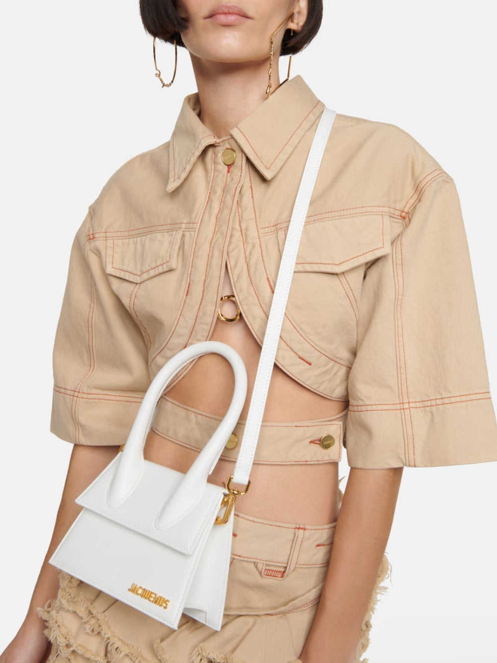 Jacquemus White Le Chiquito Moyen Bag - Walk-In Closet