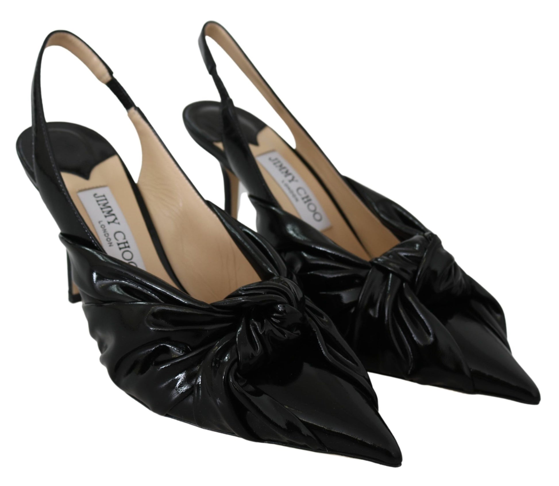 Jimmy Choo Elegant Black Leather Pointed Toe Pumps - Walk-In Closet