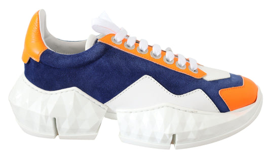 Jimmy Choo Electric Elegance Leather Mix Sneakers - Walk-In Closet