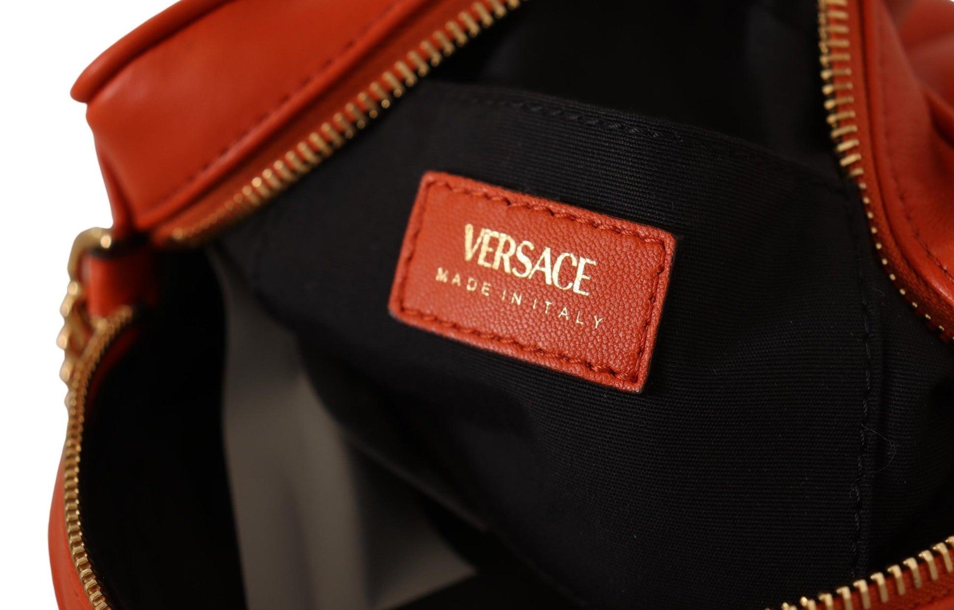 Versace Elegant Round Nappa Leather Crossbody Bag - Walk-In Closet