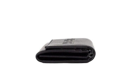 Burberry Porter Black Grained Leather Branded Logo Embossed Clutch Flap Wallet - Walk-In Closet