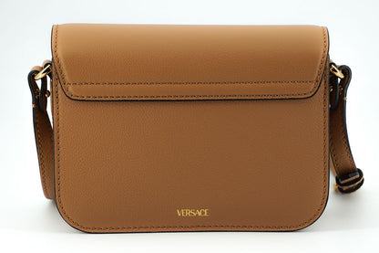 Versace Elegant Calf Leather Shoulder Bag in Brown - Walk-In Closet