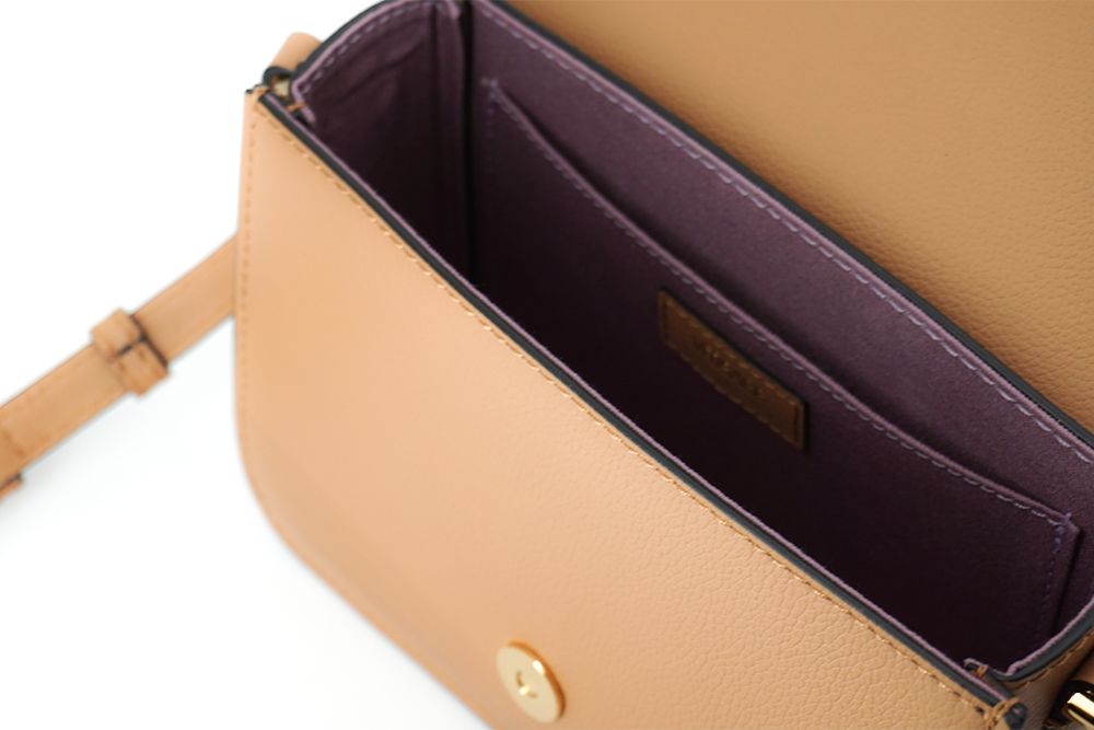 Versace Elegant Calf Leather Shoulder Bag in Brown - Walk-In Closet