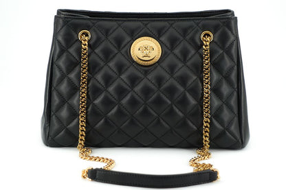 Versace Elegant Quilted Nappa Leather Tote Bag - Walk-In Closet
