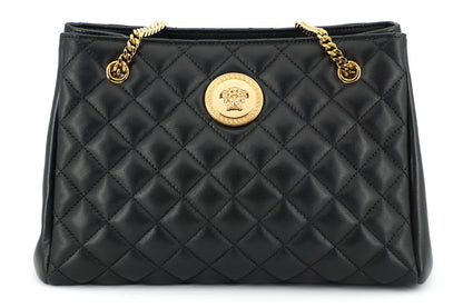 Versace Elegant Quilted Nappa Leather Tote Bag - Walk-In Closet