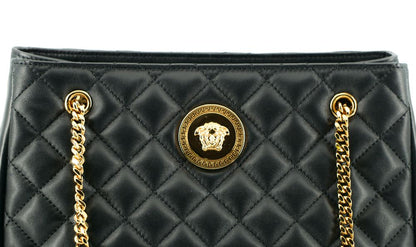 Versace Elegant Quilted Nappa Leather Tote Bag - Walk-In Closet