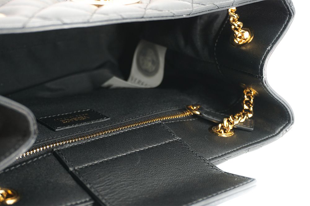 Versace Elegant Quilted Nappa Leather Tote Bag - Walk-In Closet