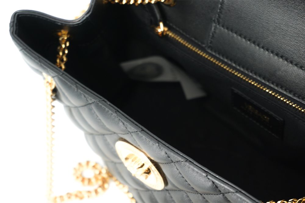 Versace Elegant Quilted Nappa Leather Tote Bag - Walk-In Closet